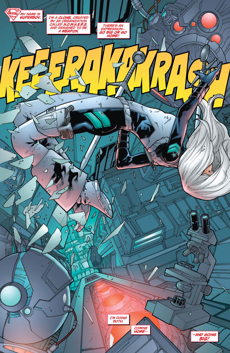 Illustration for article titled In this preview of Superboy, the Clone of Steel battles Deathstroke's daughter!